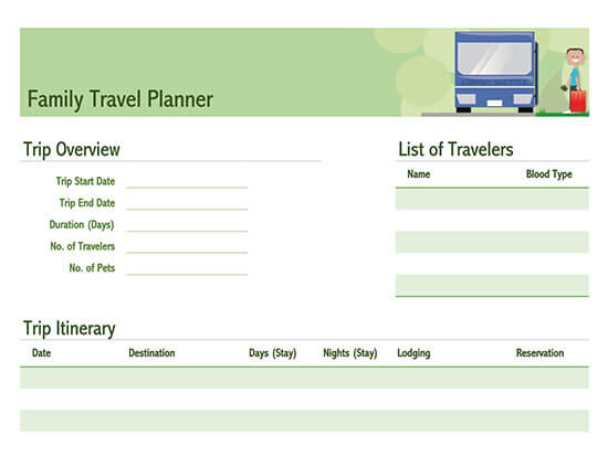 Flight itinerary template for hassle-free travel