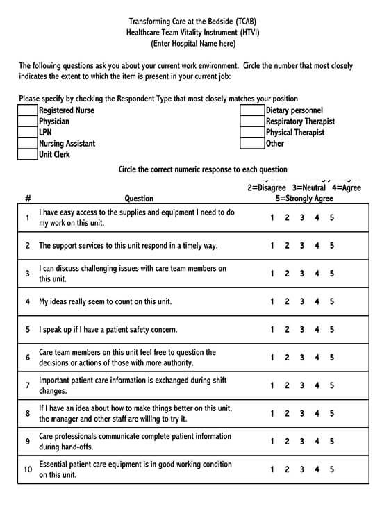 Likert Scale Template for Excel Spreadsheets 02