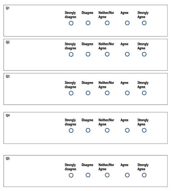 Printable Likert Scale Template 02 for Word File