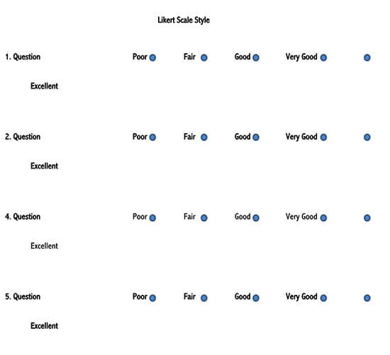 Printable Likert Scale Template for Free 09