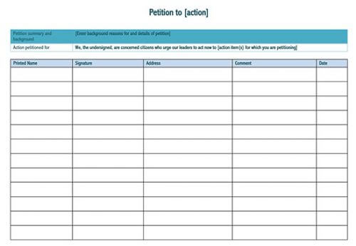  legal petition template word