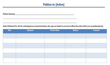 20  Free Petition Templates Forms (Editable)