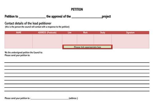 legal petition template word 01