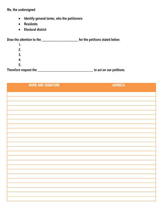 Petition Template - Effortless Word Document Creation