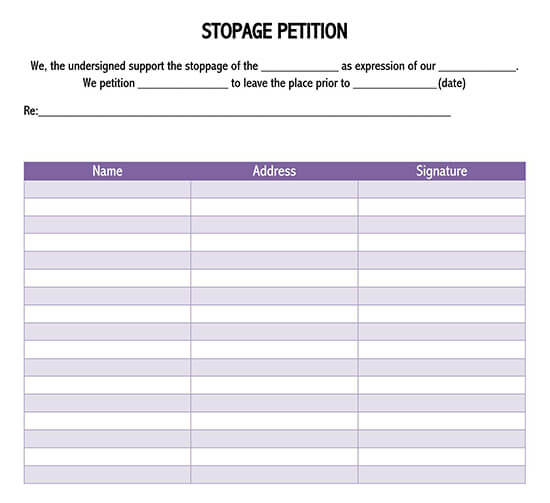 Petition Form Template - Engaging Word Layout for Success
