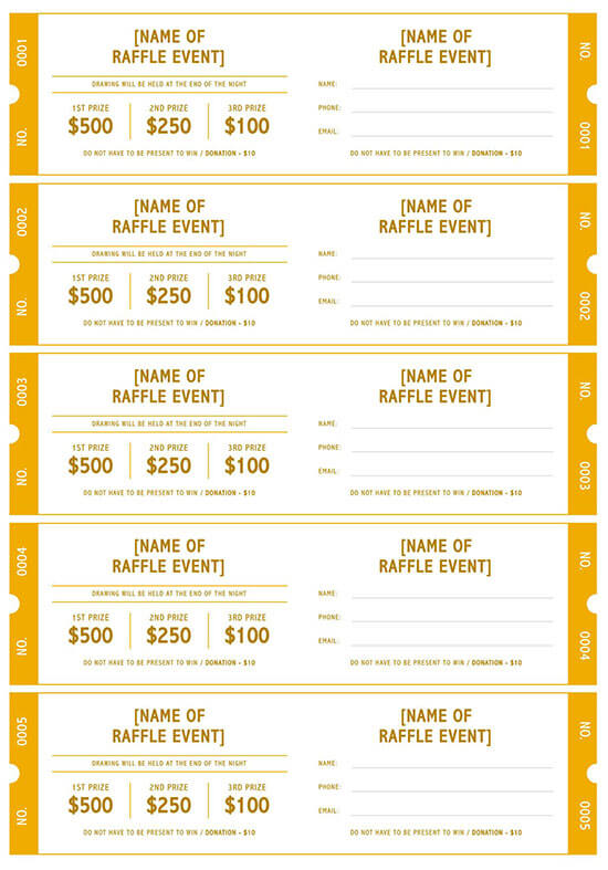 Professional word movie ticket template - Editable and printable