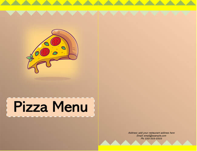 Printable restaurant menu Word template 20