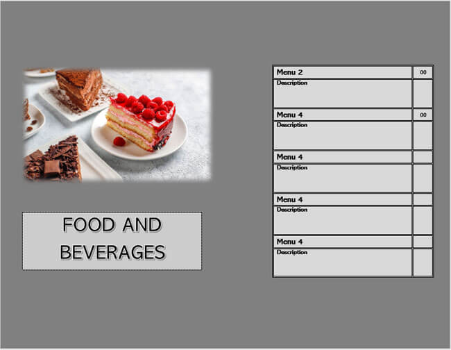 Editable restaurant menu template 03