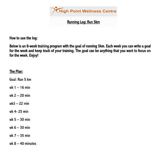 Running Logs and Walking Chart Template with Printable Options 10