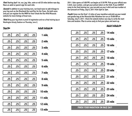 Running Logs and Walking Chart Template with Printable Format 16