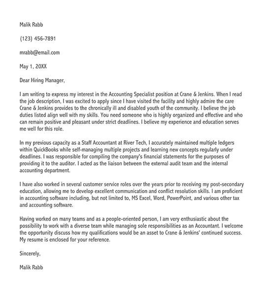 Word template for an impressive student cover letter