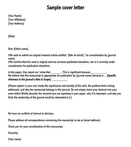 Free Author Cover Letter Template