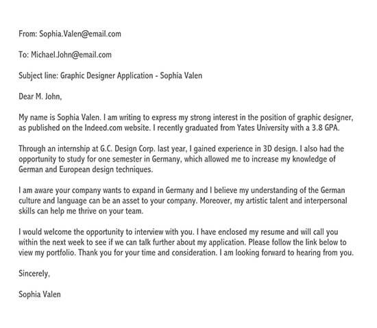 Sample student cover letter for free