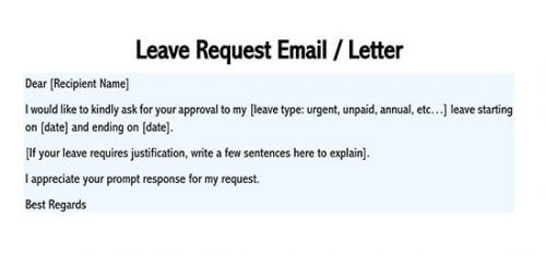 application for advance leave