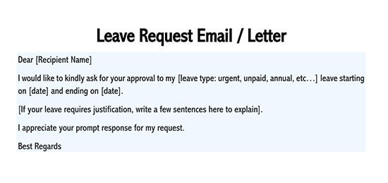 Writing a Leave Permission Letter: Template and Example