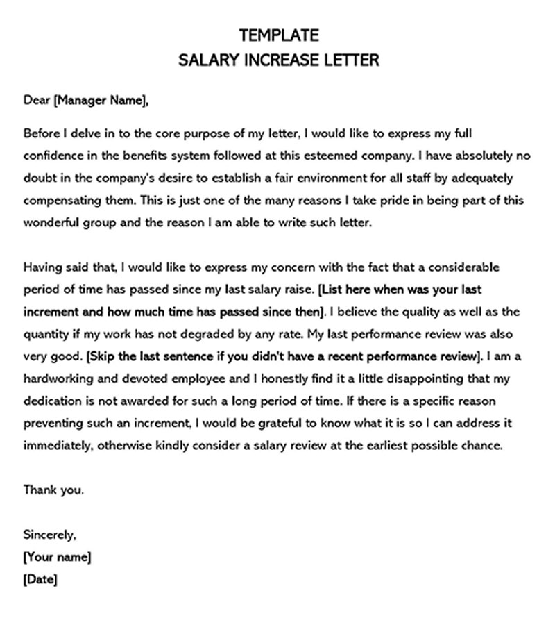 Sharm salary increase letter