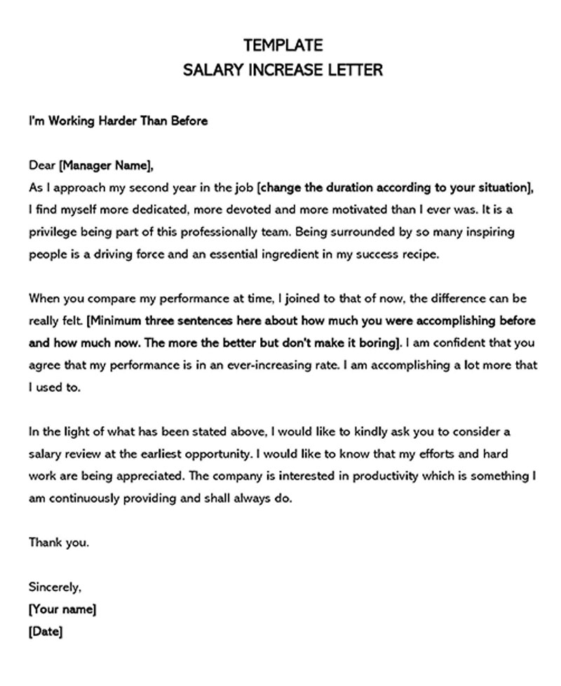 Sample Letter for Salary Increase PDF