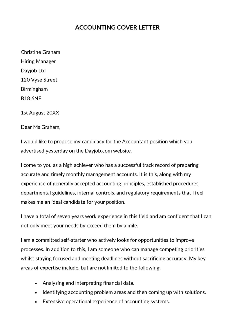 cover letter for school accountant