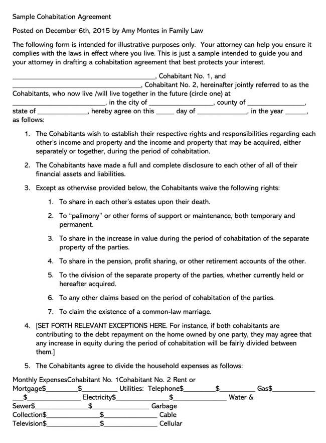 Cohabitation Agreement Template 19