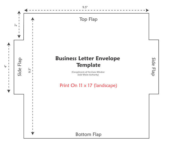 Great Downloadable Business Letter Envelope Template for Pdf File