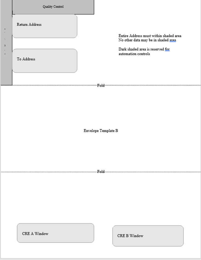 Free Editable CRE Windows Envelope Template for Word File
