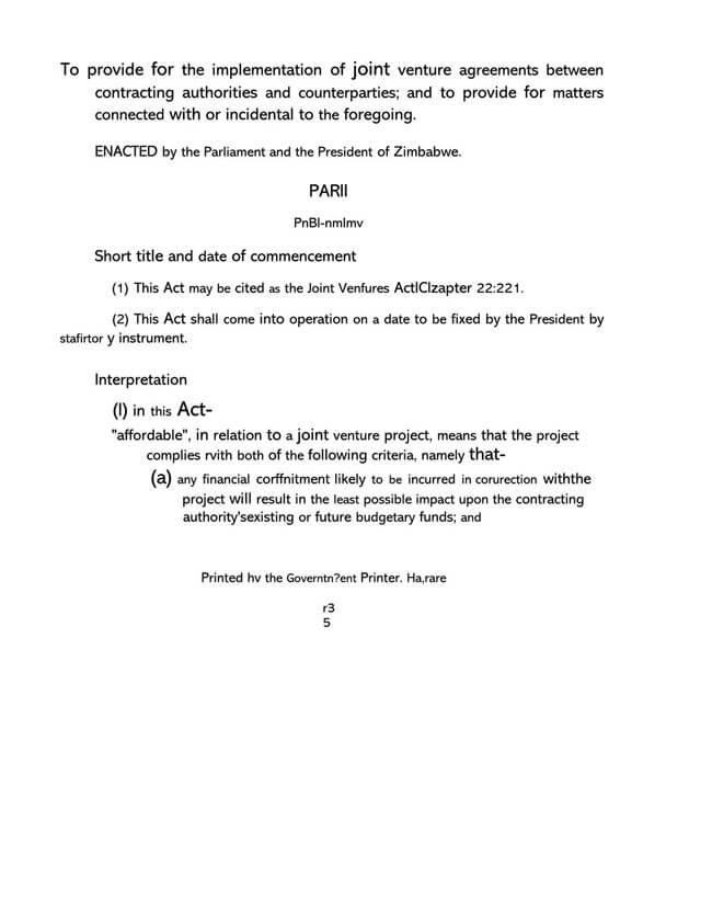 Joint Venture Agreement Template 22
