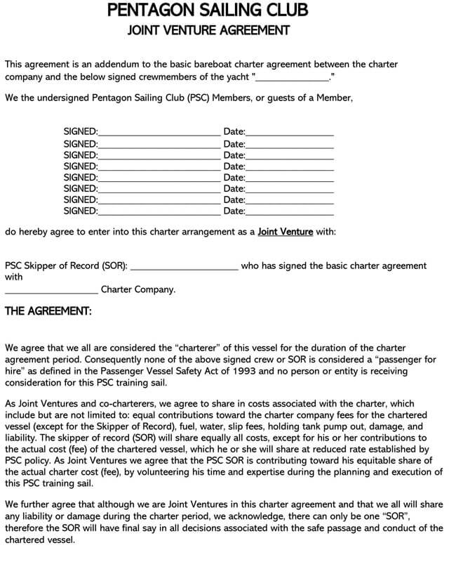 Joint Venture Agreement Template 28