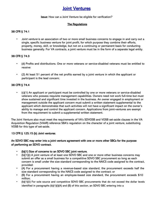 Joint Venture Agreement Template 42