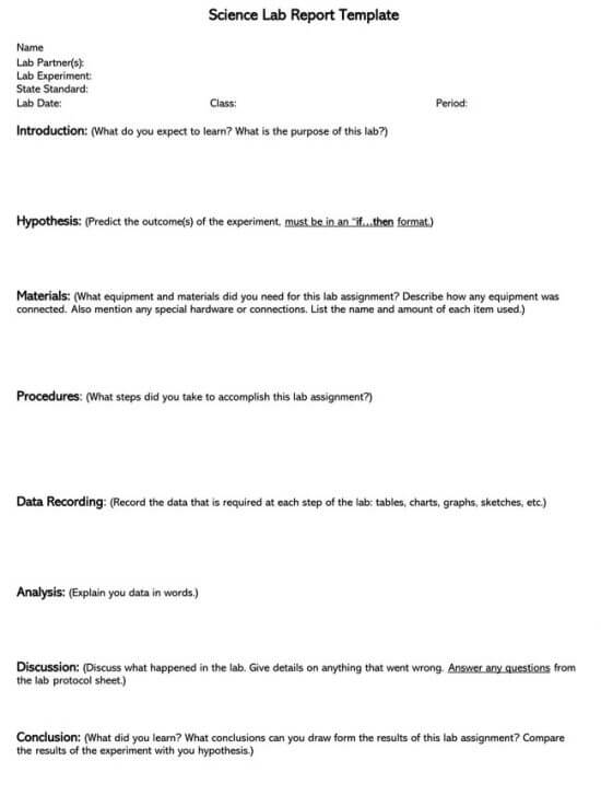 How to Write a Lab Report (20 Free Templates) - Word | PDF