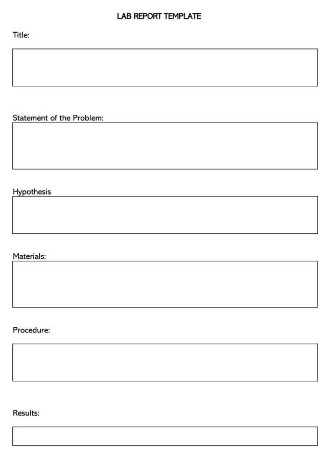 Printable Lab Report Form