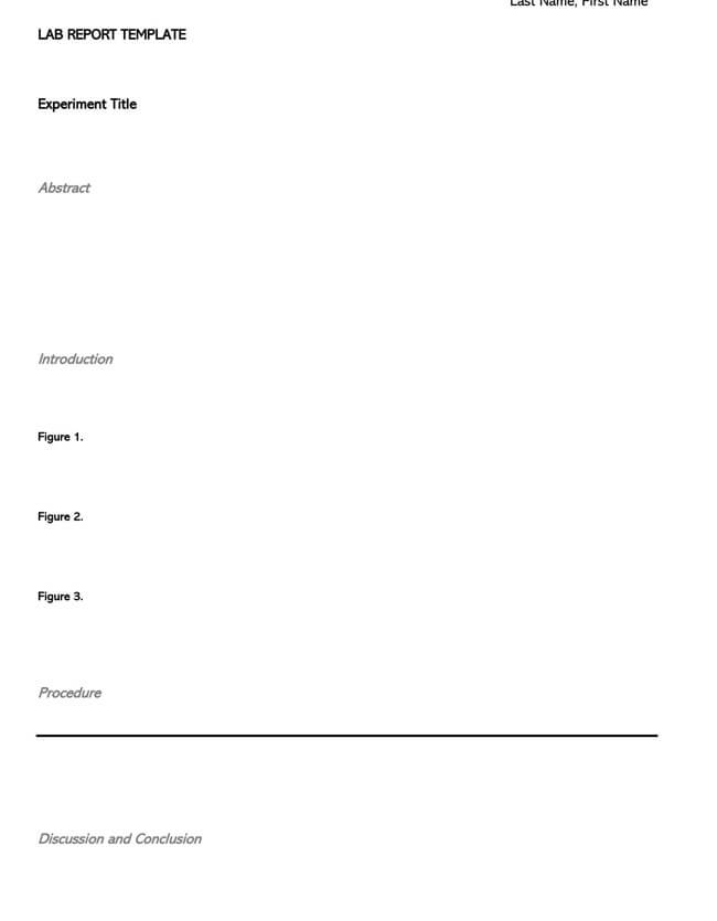 Editable Lab Report Sample