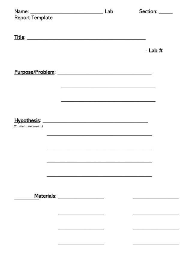 Lab Report Template 18