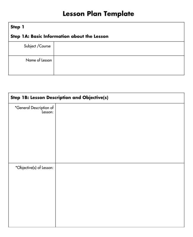 create a lesson plan assignment