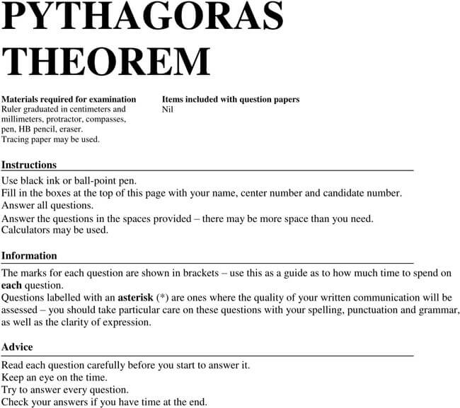 Pythagorean Theorem Worksheet 13