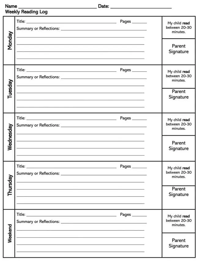 How to Make a Reading Log (32 Free Templates & Ideas)