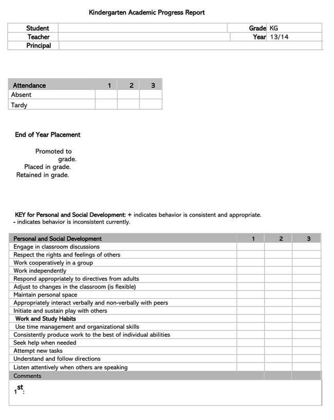 Report Card Template 22