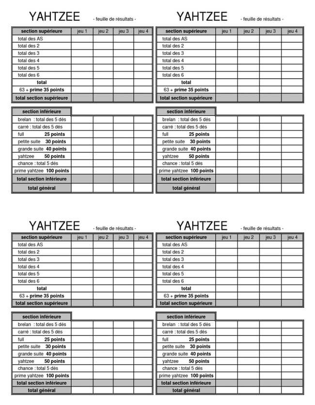 30 free printable yahtzee score sheets scorecards pdf