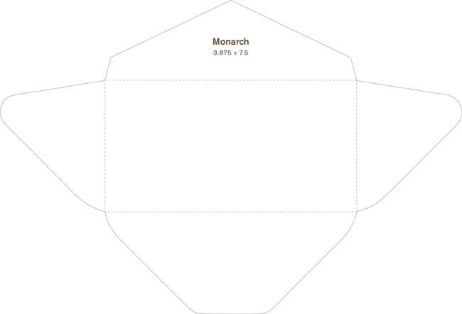 Free Downloadable Monarch Commercial Envelope Template for Pdf File