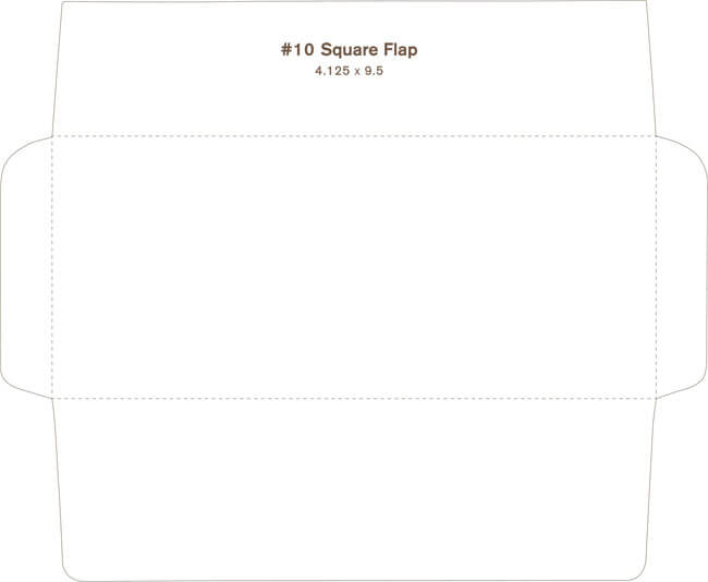Free Professional Square Flap Commercial Envelope Template for Pdf File