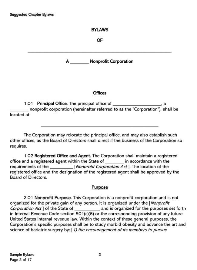 Corporate Bylaws Template 05