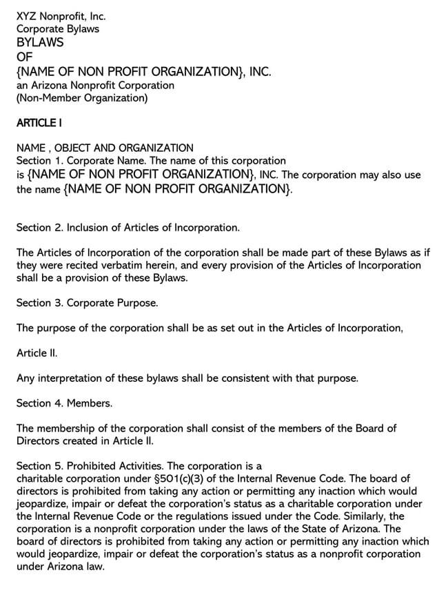 Corporate Bylaws Template 15