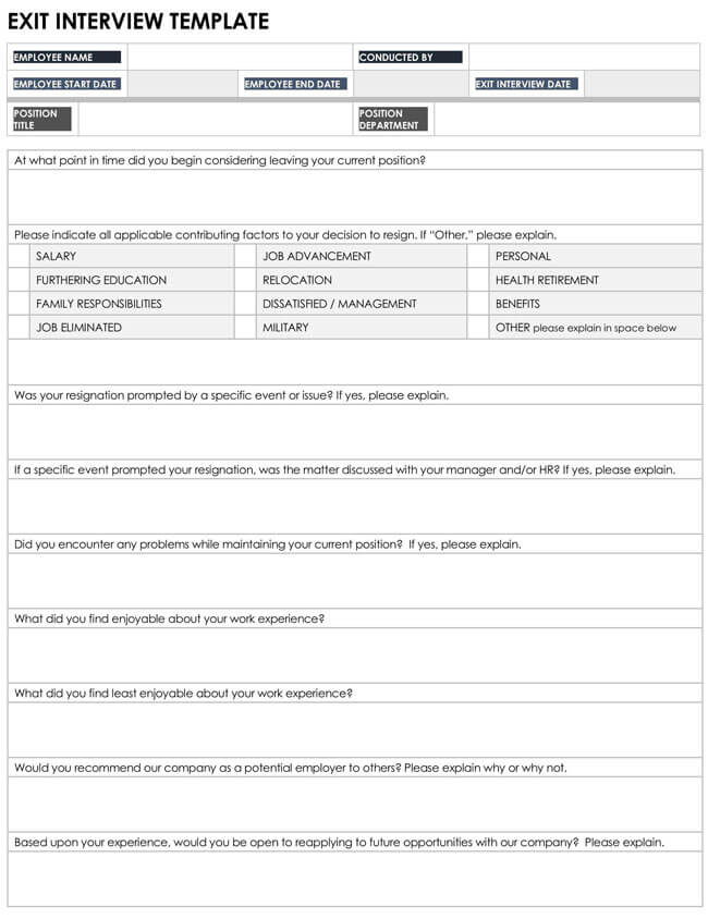 Exit Interview Template 02