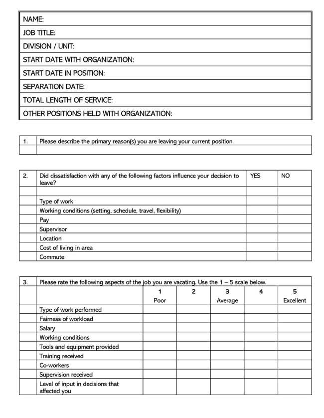 Exit Interview Template 03