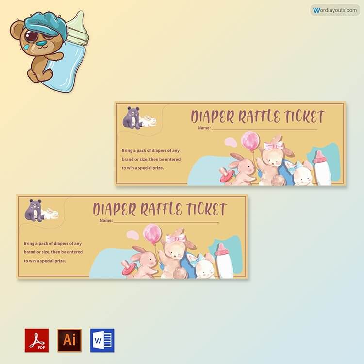 Free Printable Diaper Raffle Ticket