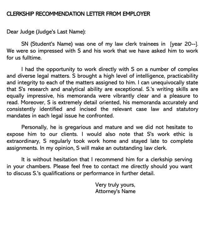 Recommendation Letter From Manager Template 18