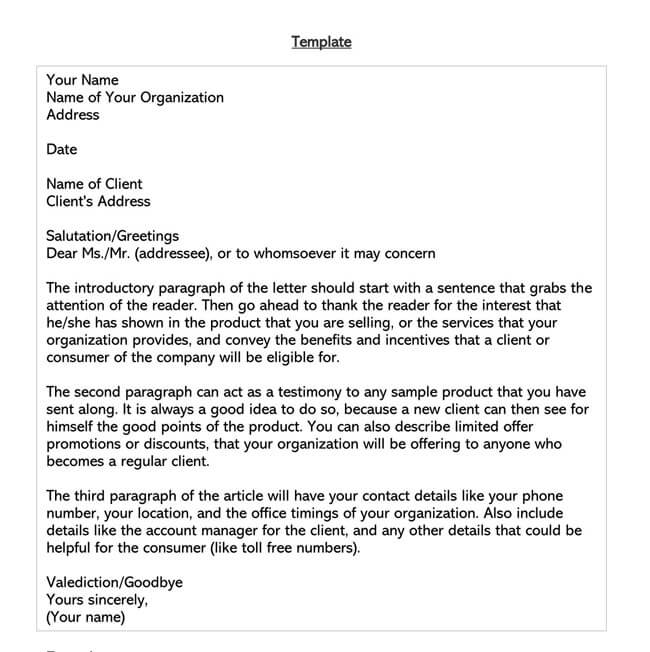 Sales Letter Template 09