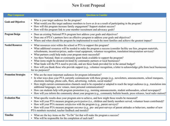 Printable event proposal PDF for professional use