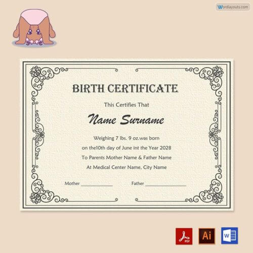 Birth Certificate Example Free