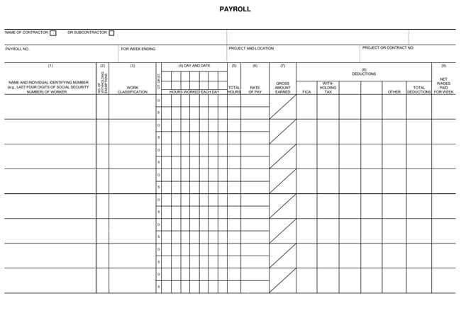 Small Business Payroll Template 01 