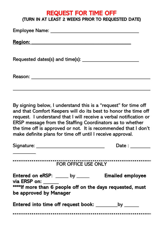 Grab your free employee time-off request form